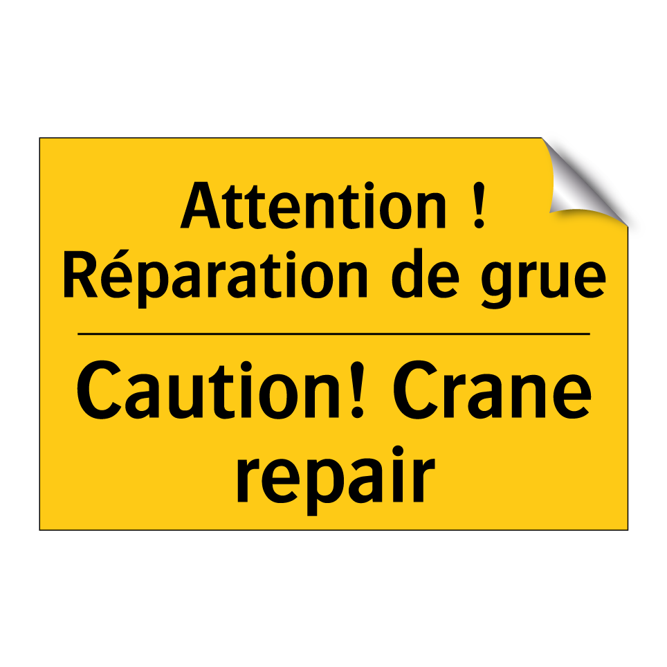 Attention ! Réparation de grue - Caution! Crane repair