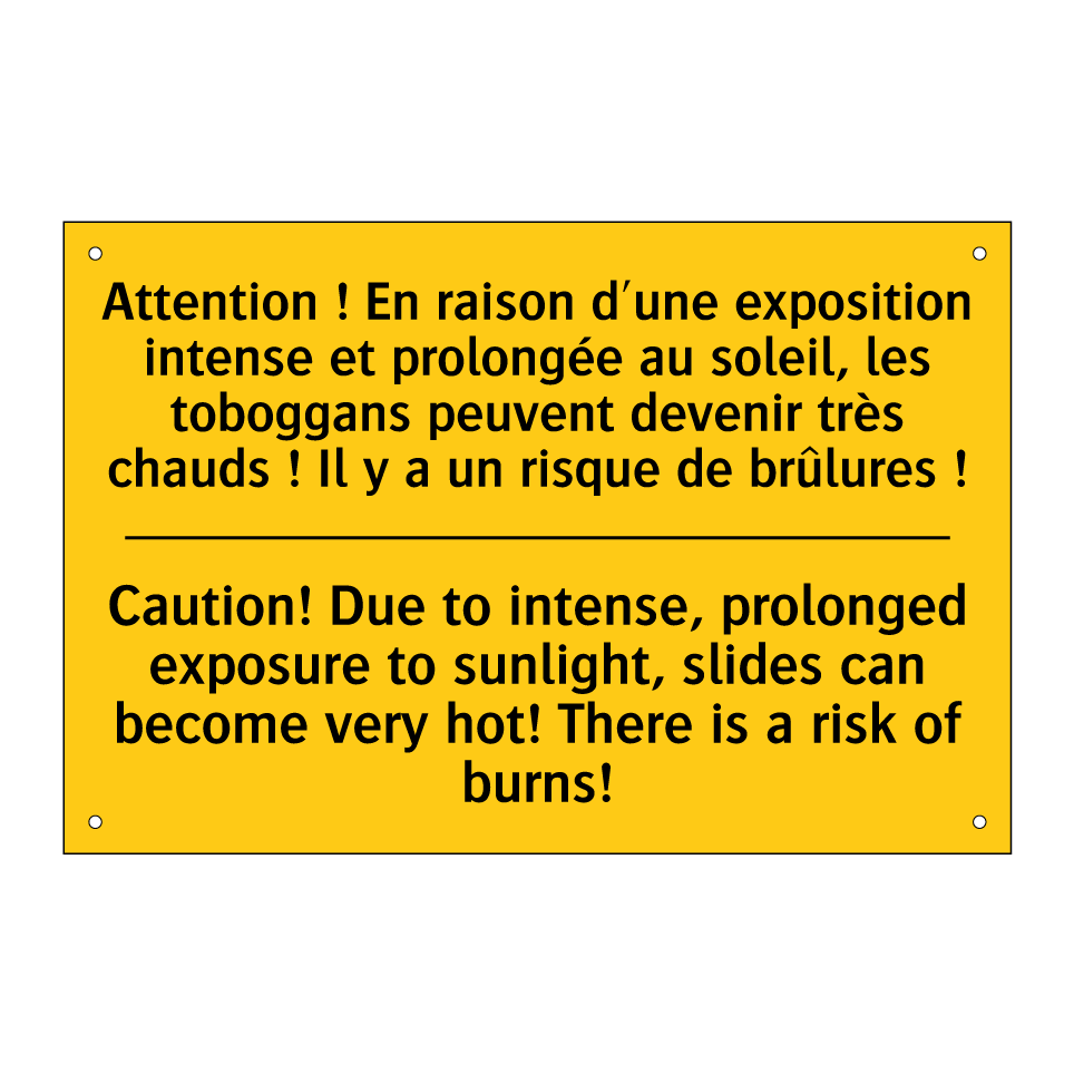 Attention ! En raison d'une exposition /.../ - Caution! Due to intense, prolonged /.../