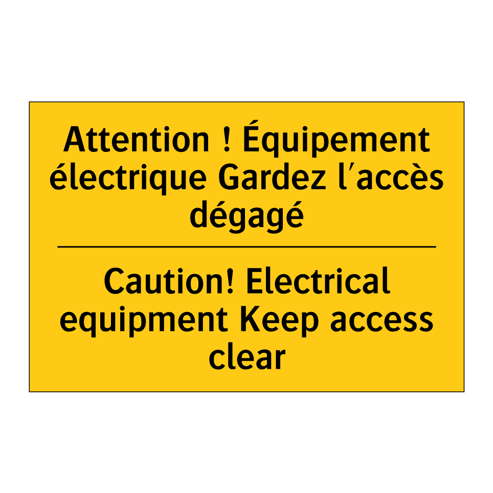 Attention ! Équipement électrique /.../ - Caution! Electrical equipment /.../