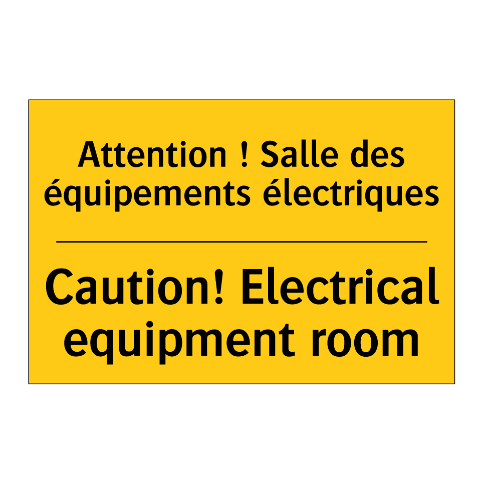 Attention ! Salle des équipements /.../ - Caution! Electrical equipment /.../