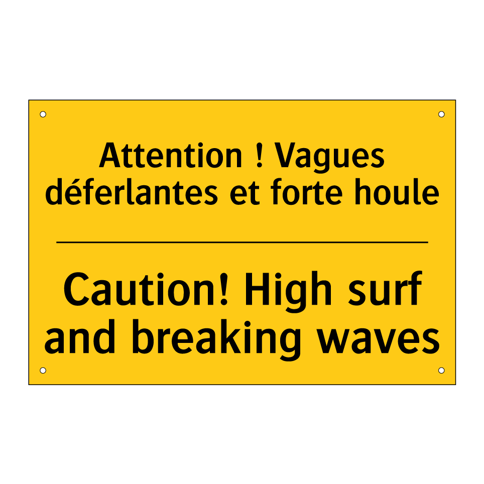 Attention ! Vagues déferlantes /.../ - Caution! High surf and breaking /.../