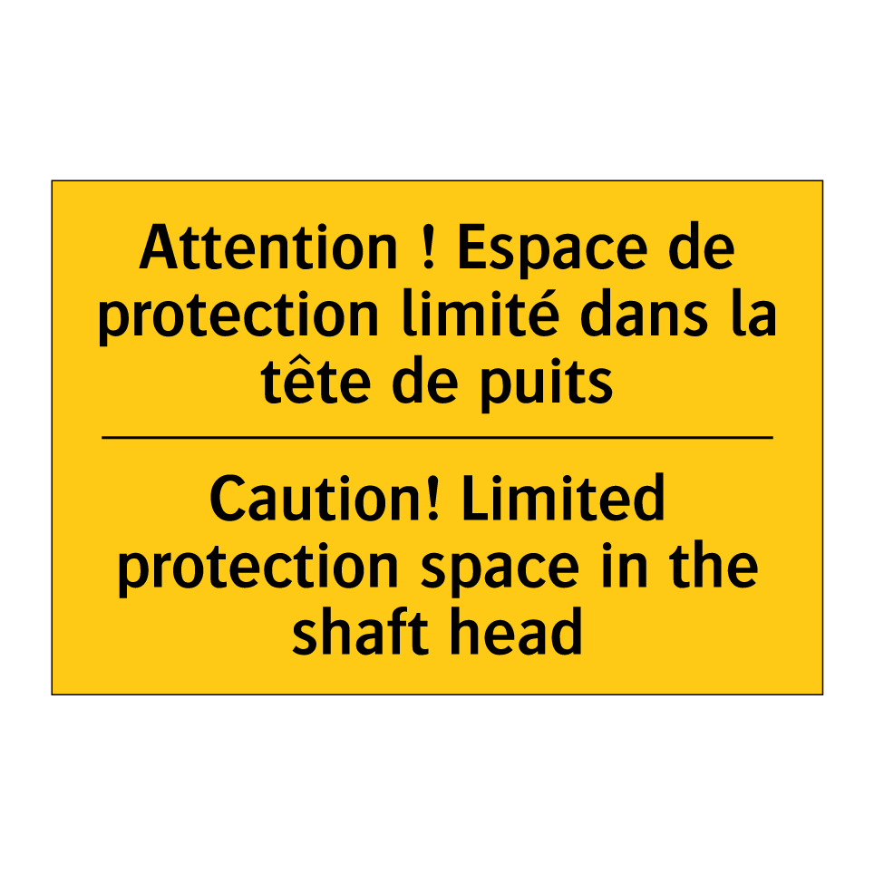 Attention ! Espace de protection /.../ - Caution! Limited protection space /.../