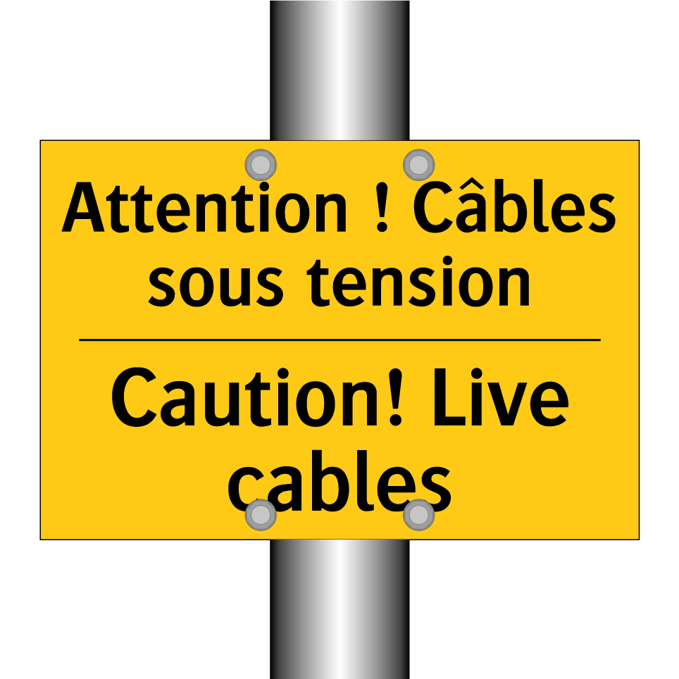 Attention ! Câbles sous tension /.../ - Caution! Live cables
