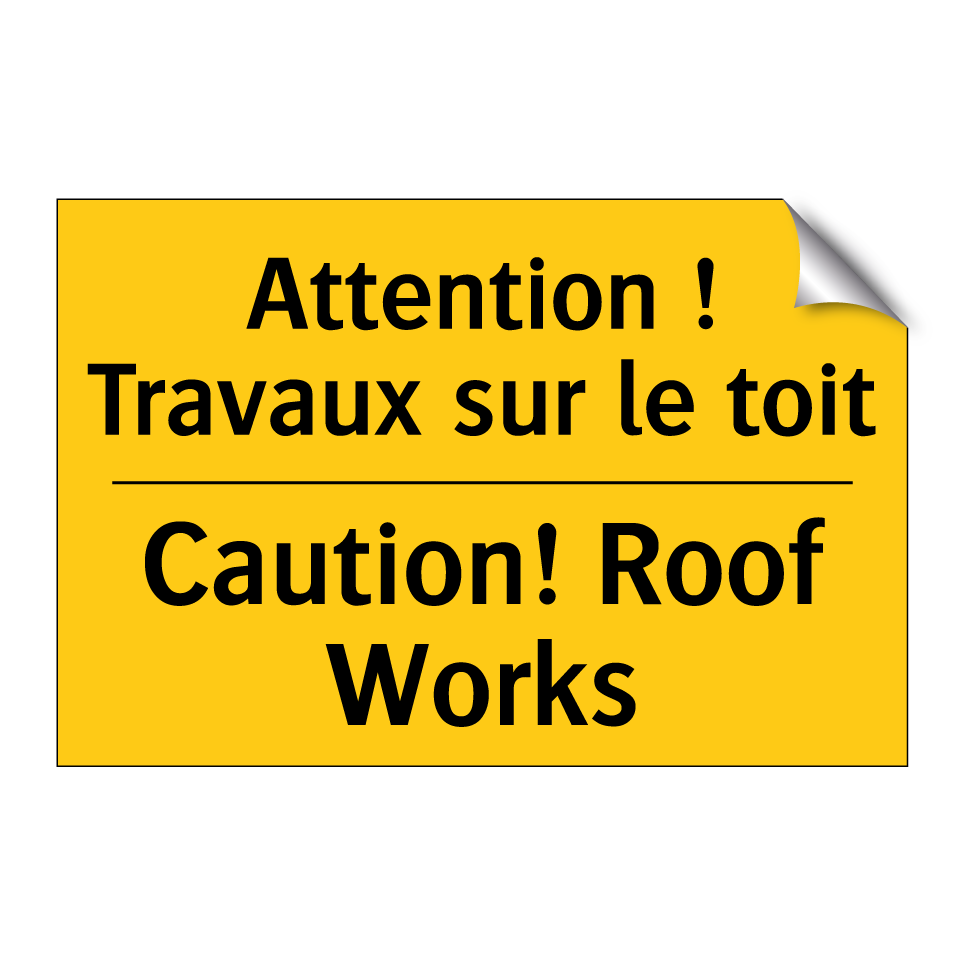 Attention ! Travaux sur le toit /.../ - Caution! Roof Works