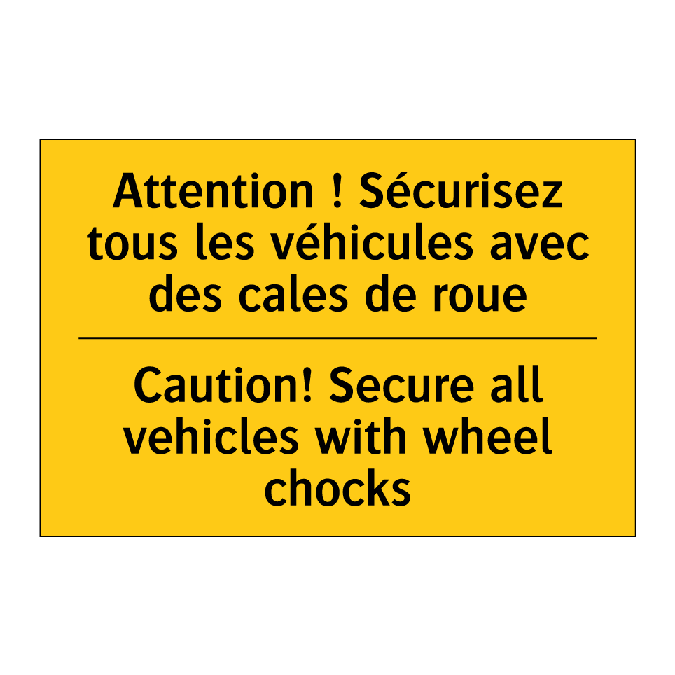 Attention ! Sécurisez tous les /.../ - Caution! Secure all vehicles with /.../
