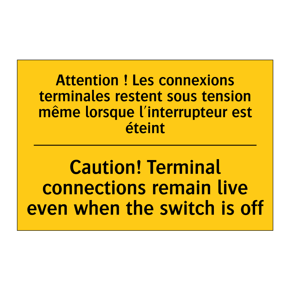 Attention ! Les connexions terminales /.../ - Caution! Terminal connections /.../