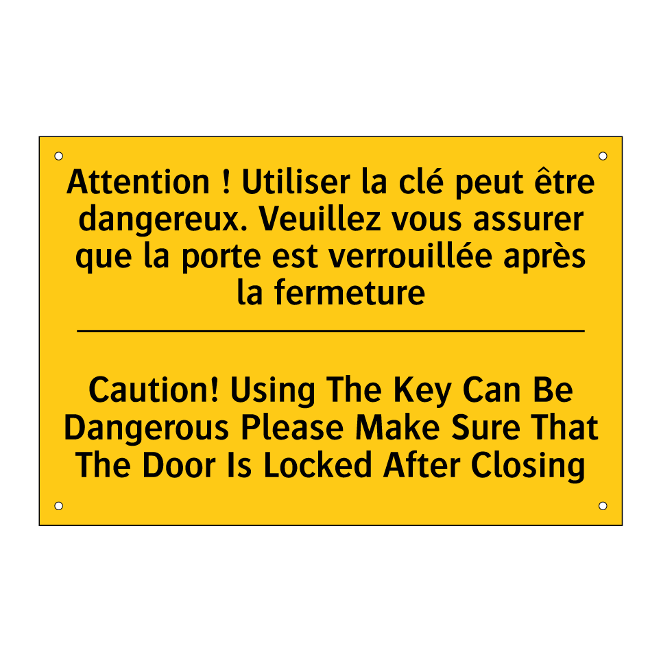 Attention ! Utiliser la clé peut /.../ - Caution! Using The Key Can Be /.../