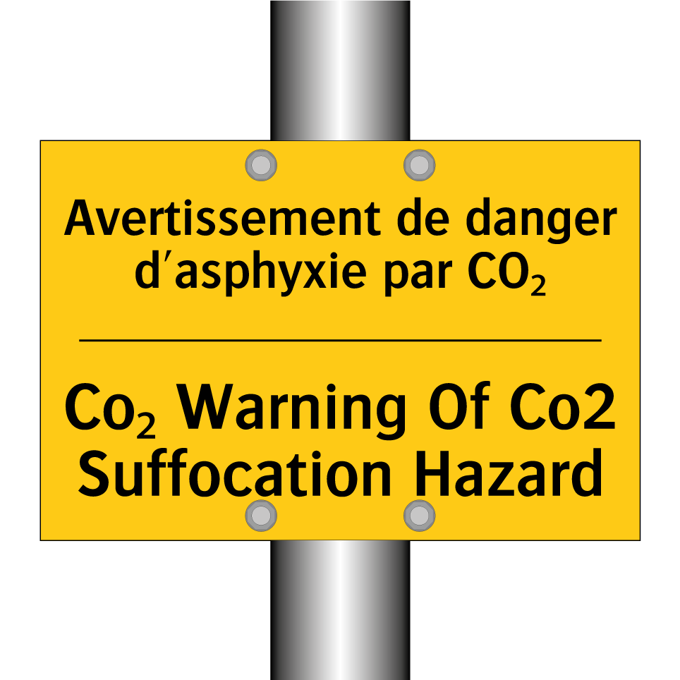 Avertissement de danger d'asphyxie /.../ - Co₂ Warning Of Co2 Suffocation /.../