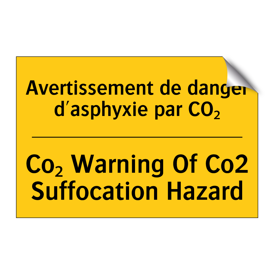 Avertissement de danger d'asphyxie /.../ - Co₂ Warning Of Co2 Suffocation /.../