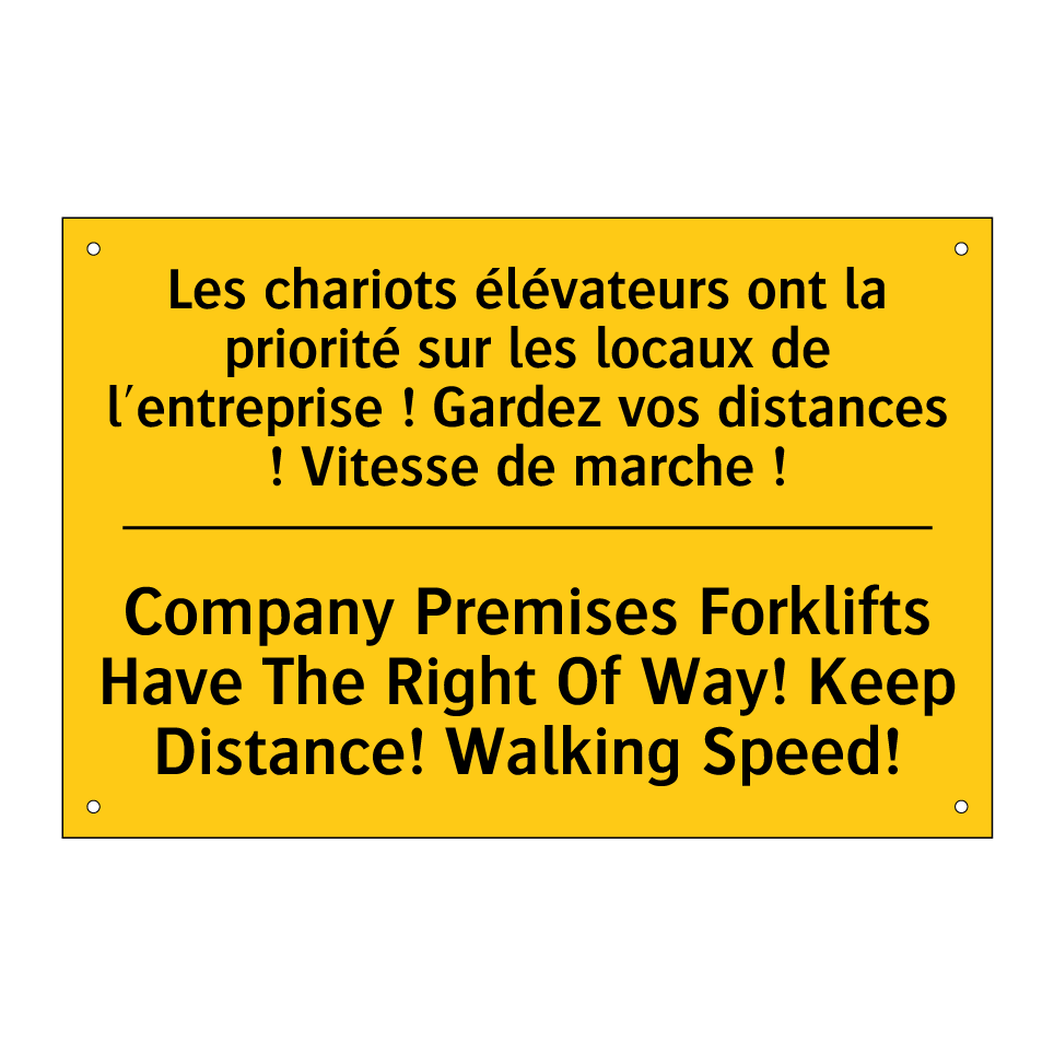 Les chariots élévateurs ont la /.../ - Company Premises Forklifts Have /.../
