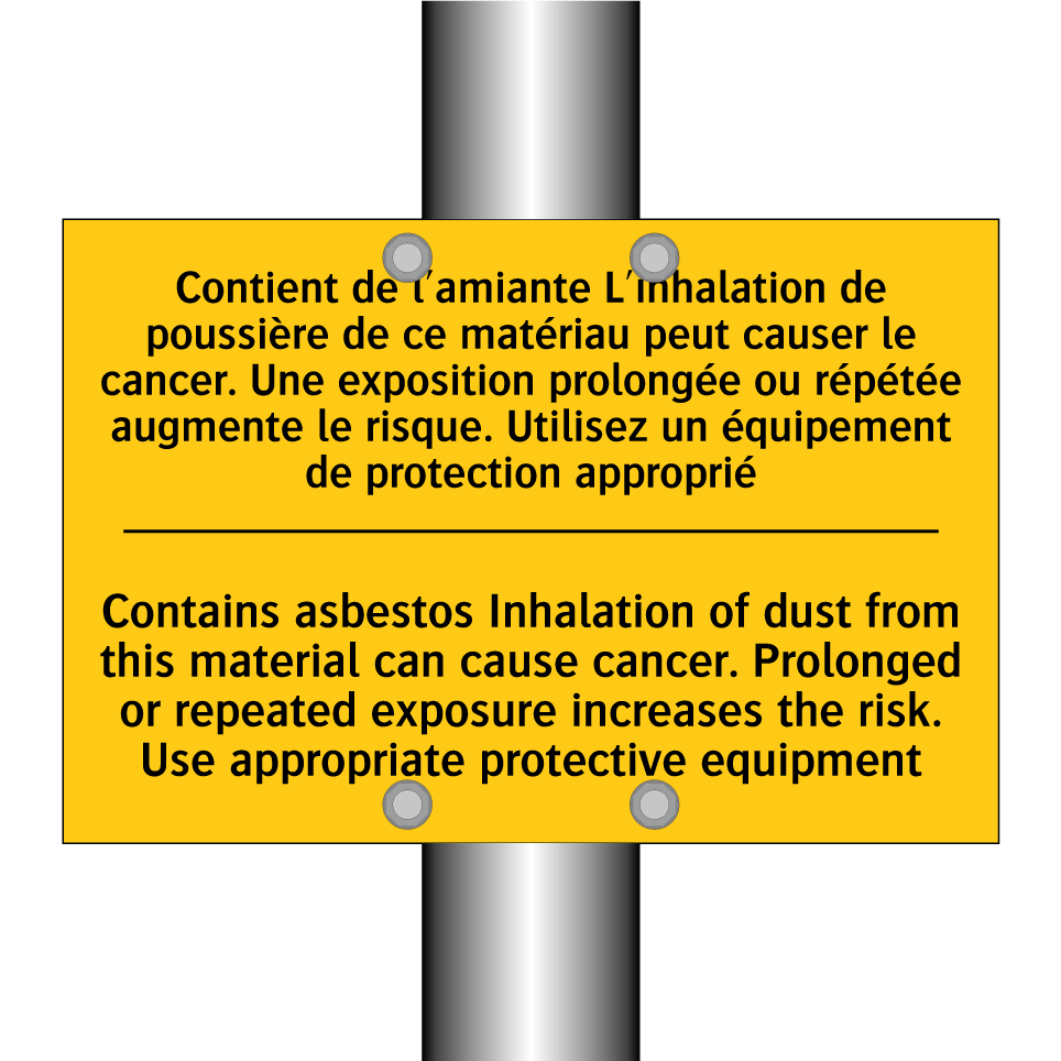 Contient de l'amiante L'inhalation /.../ - Contains asbestos Inhalation of /.../
