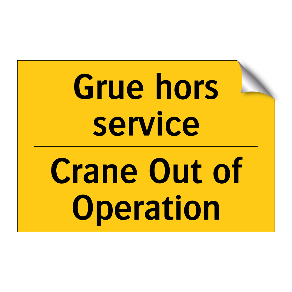 Grue hors service - Crane Out of Operation