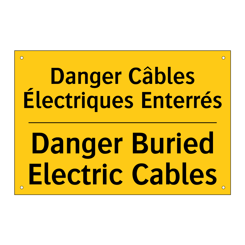 Danger Câbles Électriques Enterrés /.../ - Danger Buried Electric Cables