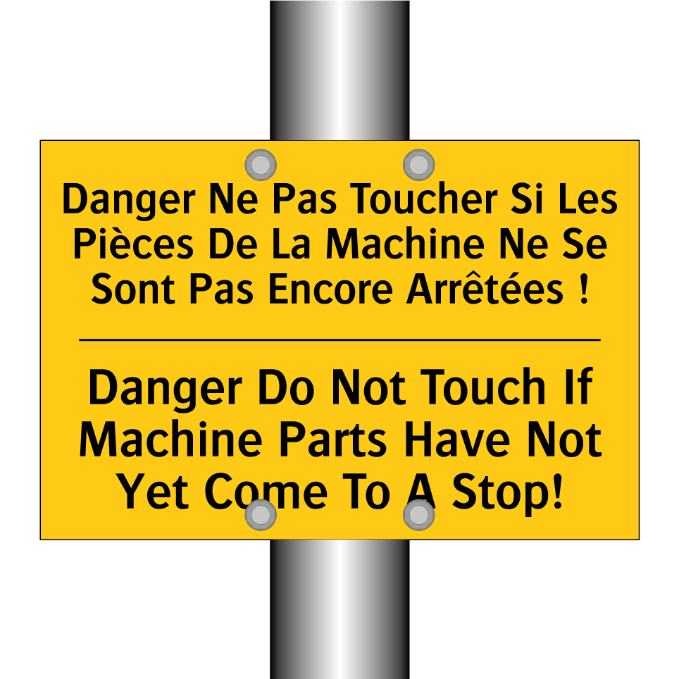 Danger Ne Pas Toucher Si Les Pièces /.../ - Danger Do Not Touch If Machine /.../