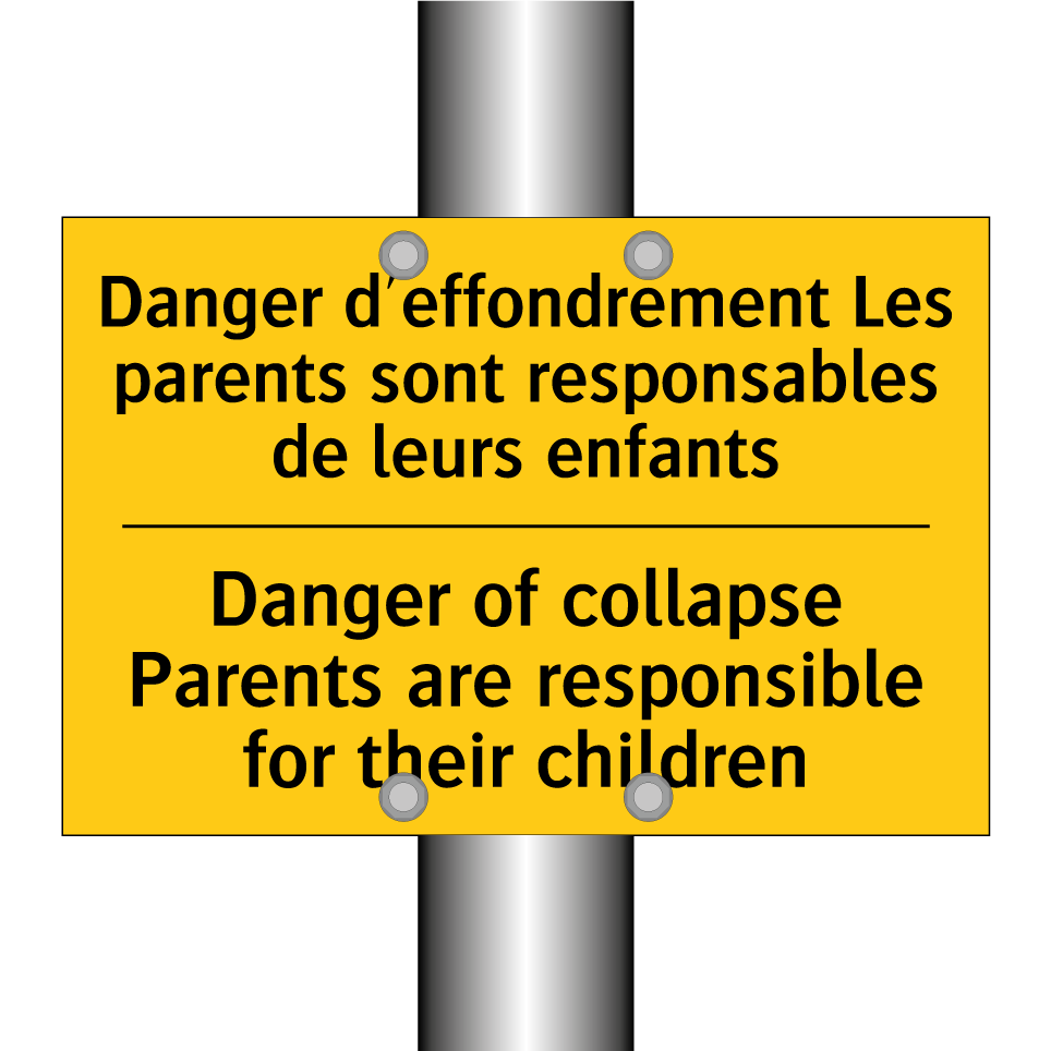 Danger d'effondrement Les parents /.../ - Danger of collapse Parents are /.../