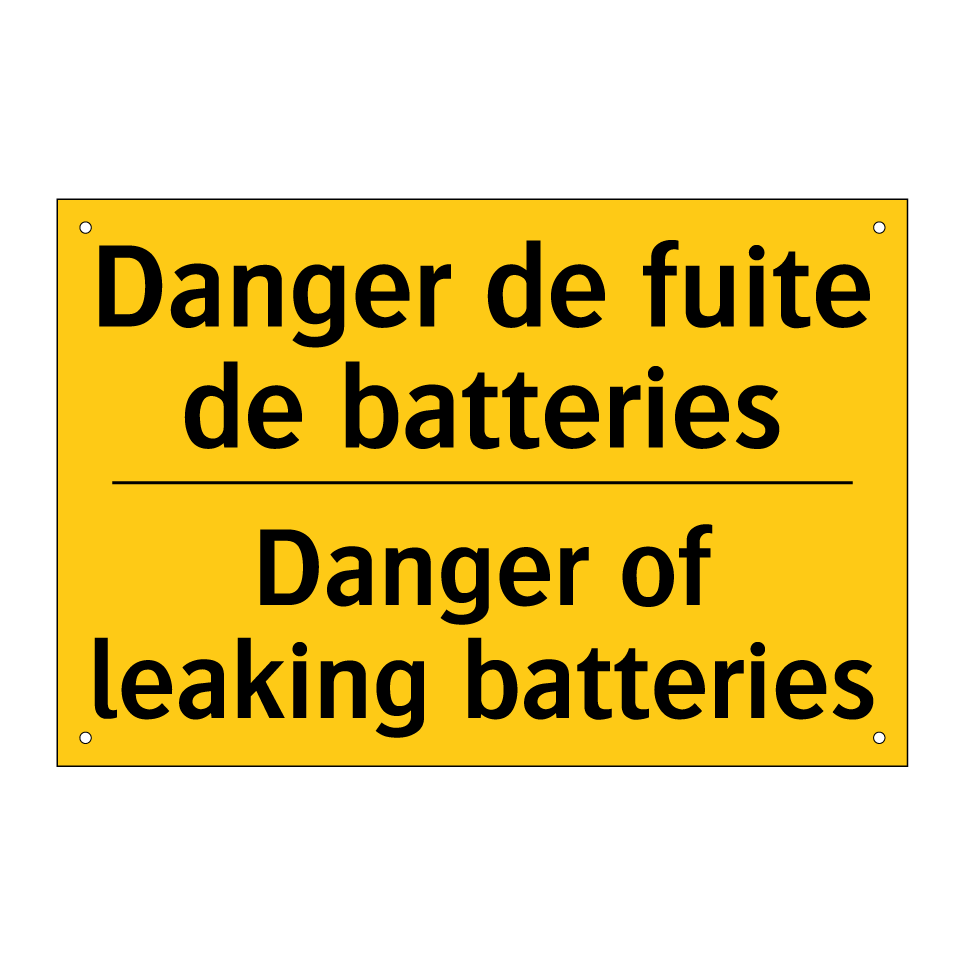 Danger de fuite de batteries - Danger of leaking batteries