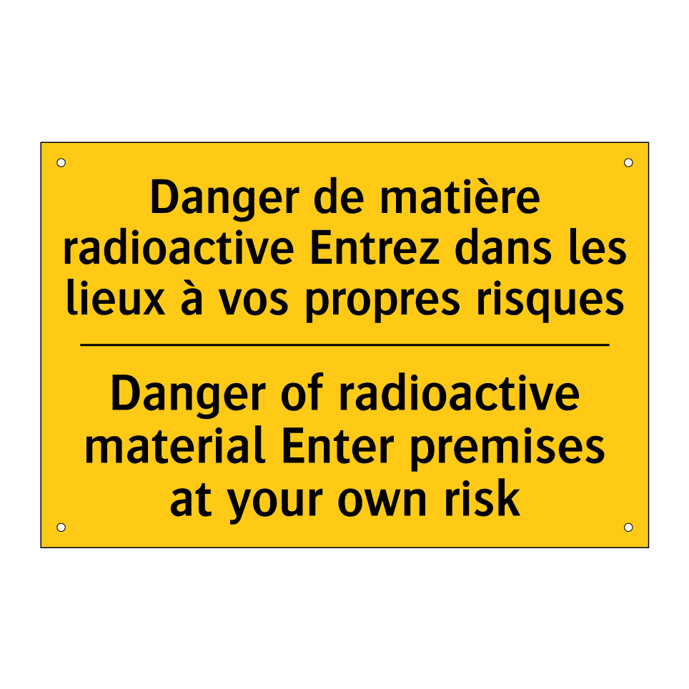 Danger de matière radioactive /.../ - Danger of radioactive material /.../