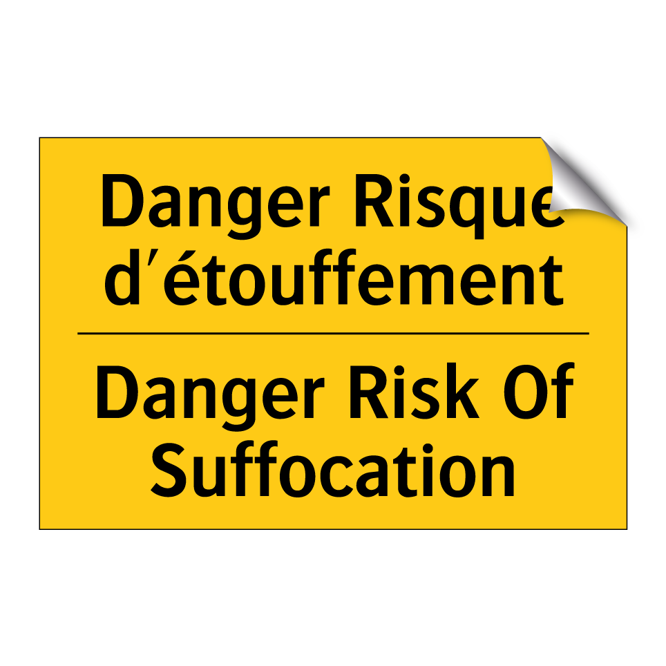 Danger Risque d'étouffement - Danger Risk Of Suffocation