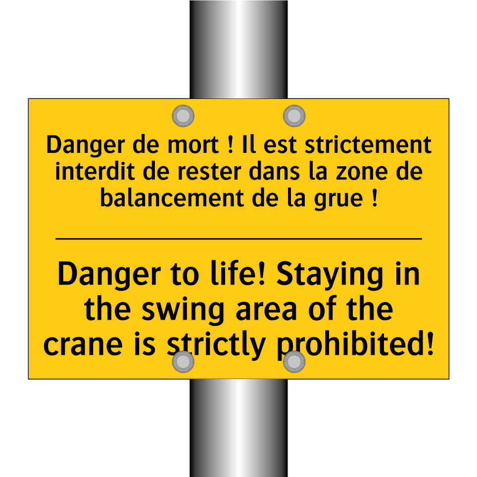 Danger de mort ! Il est strictement /.../ - Danger to life! Staying in the /.../