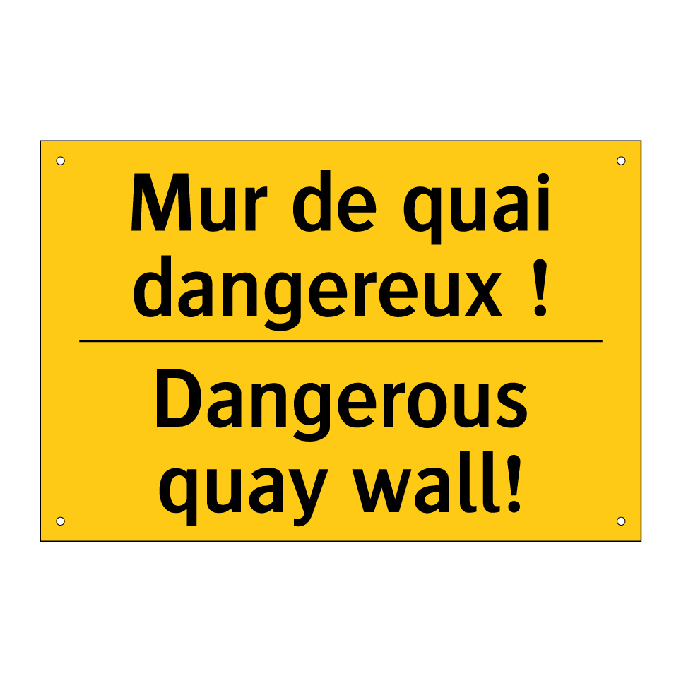 Mur de quai dangereux ! - Dangerous quay wall!