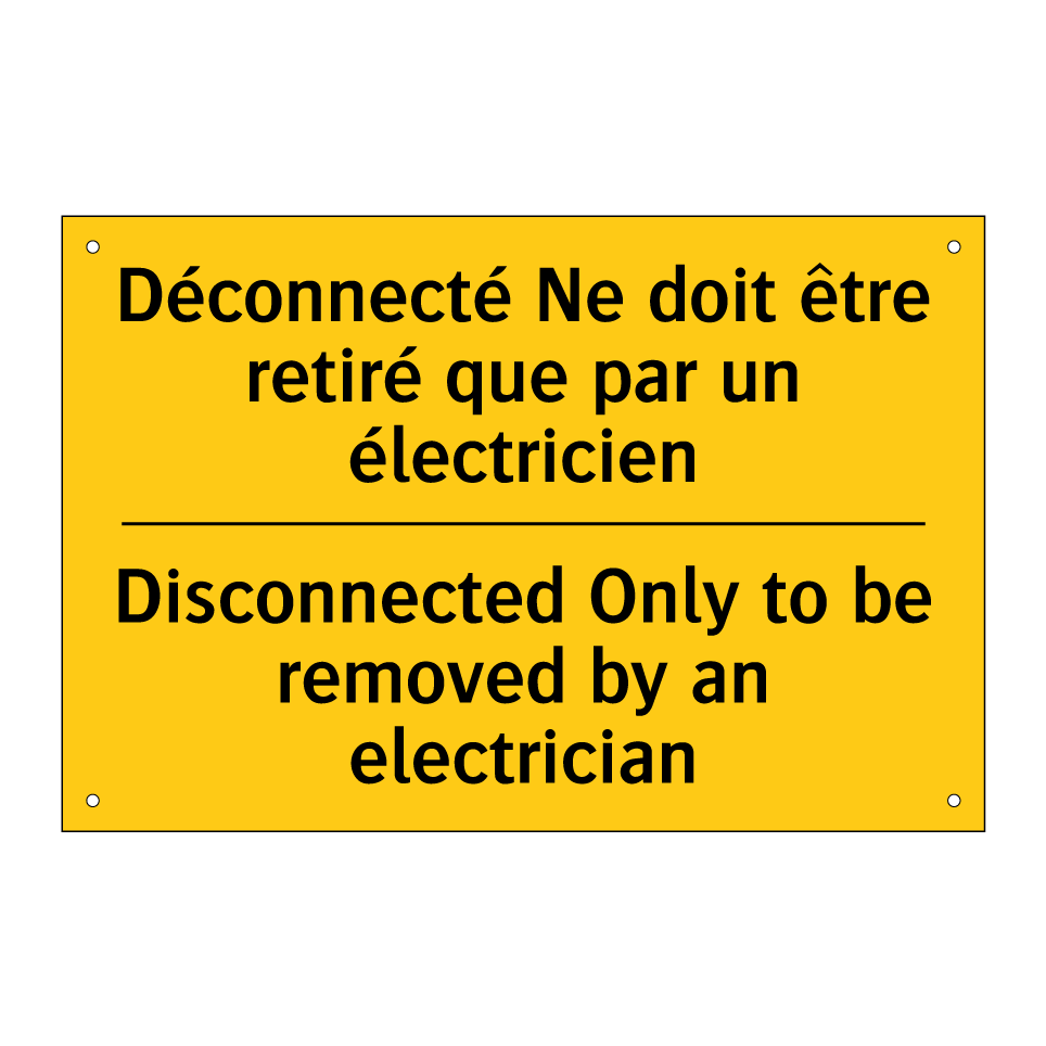 Déconnecté Ne doit être retiré /.../ - Disconnected Only to be removed /.../