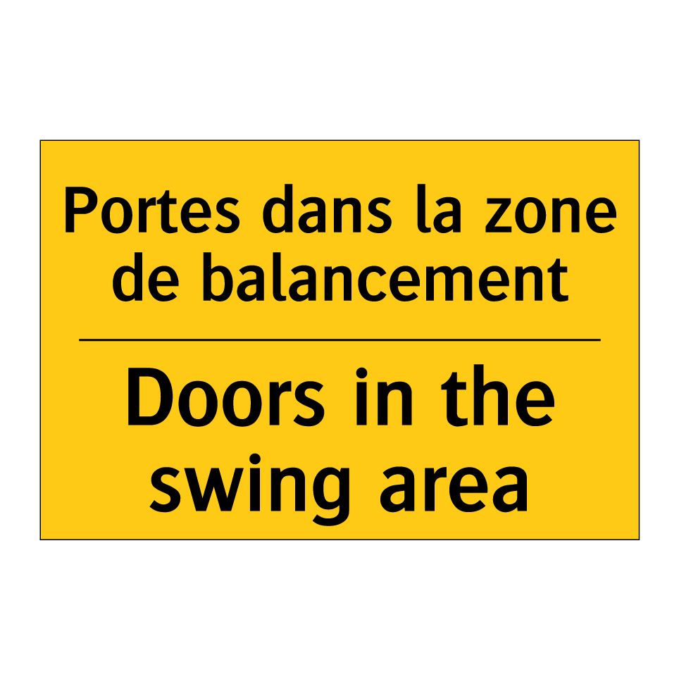 Portes dans la zone de balancement /.../ - Doors in the swing area