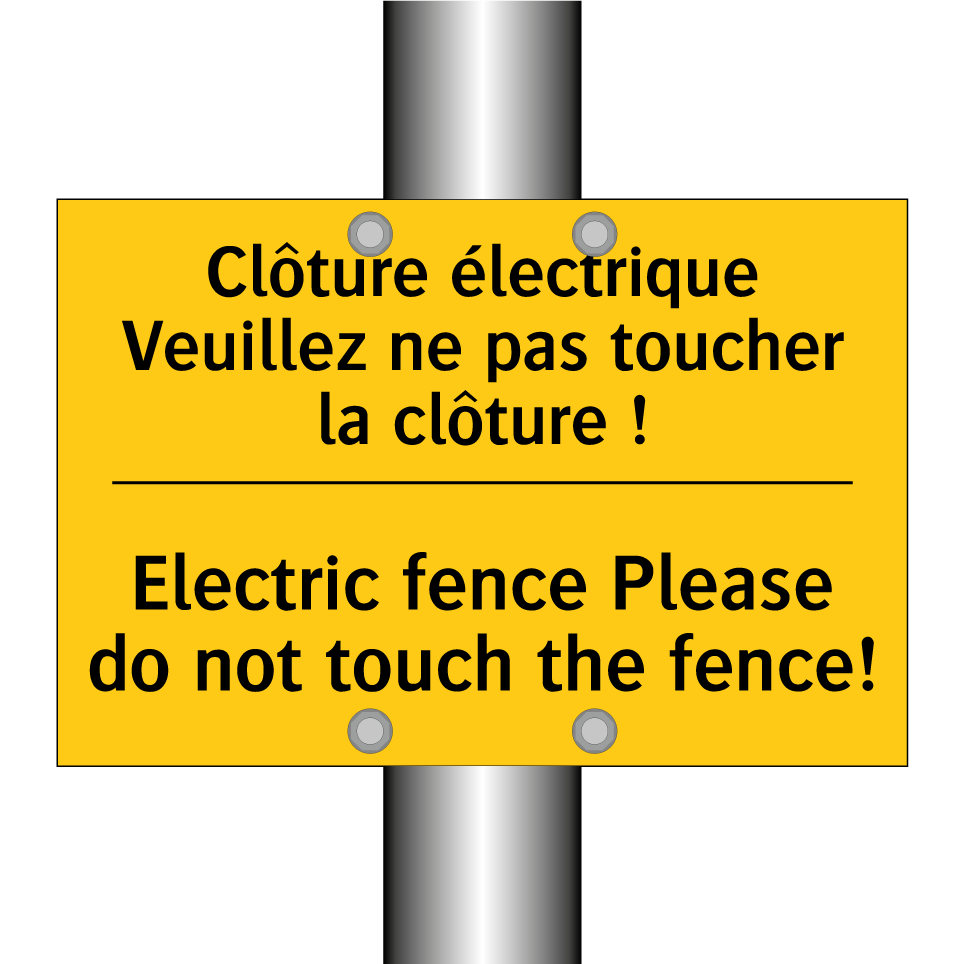 Clôture électrique Veuillez ne /.../ - Electric fence Please do not touch /.../