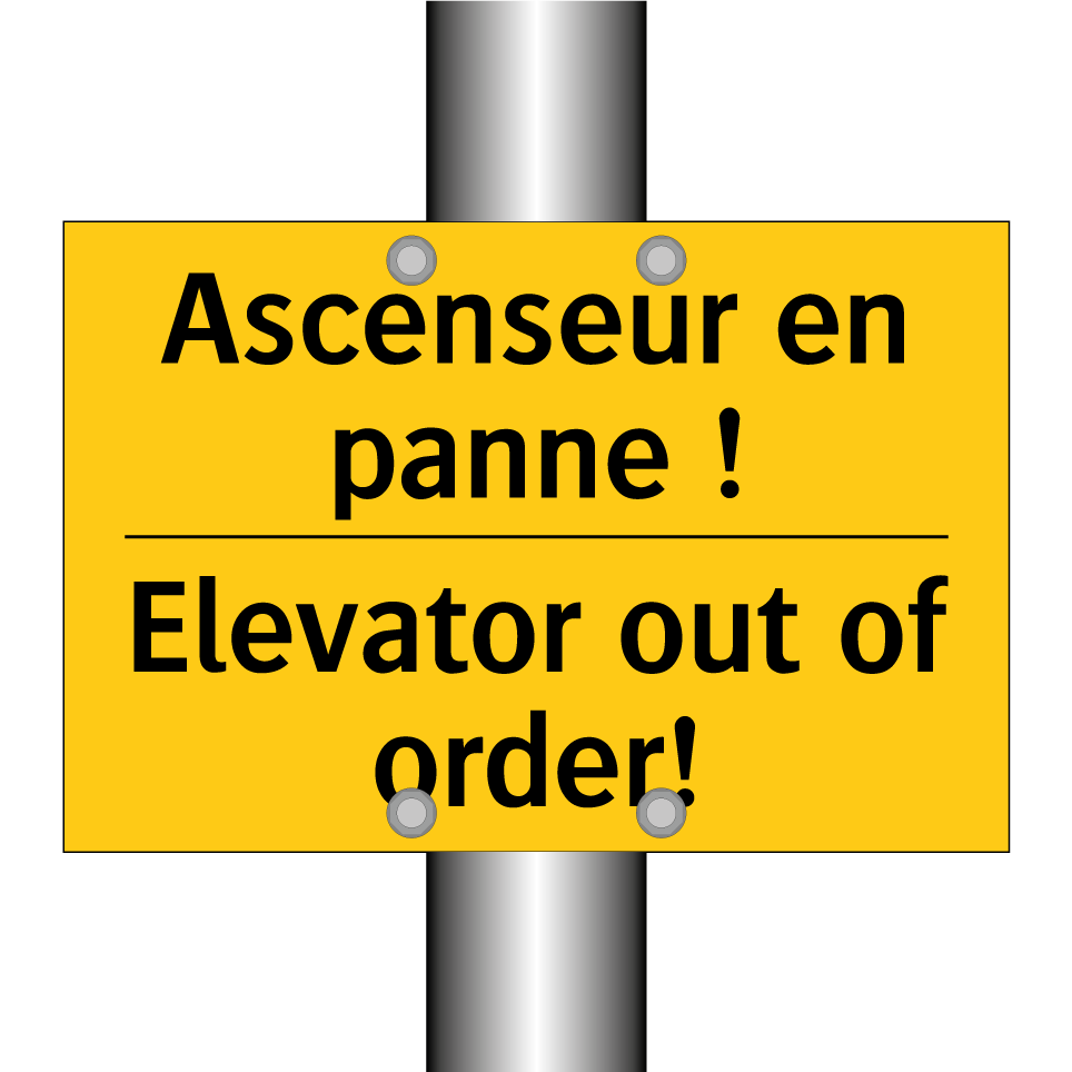 Ascenseur en panne ! - Elevator out of order!