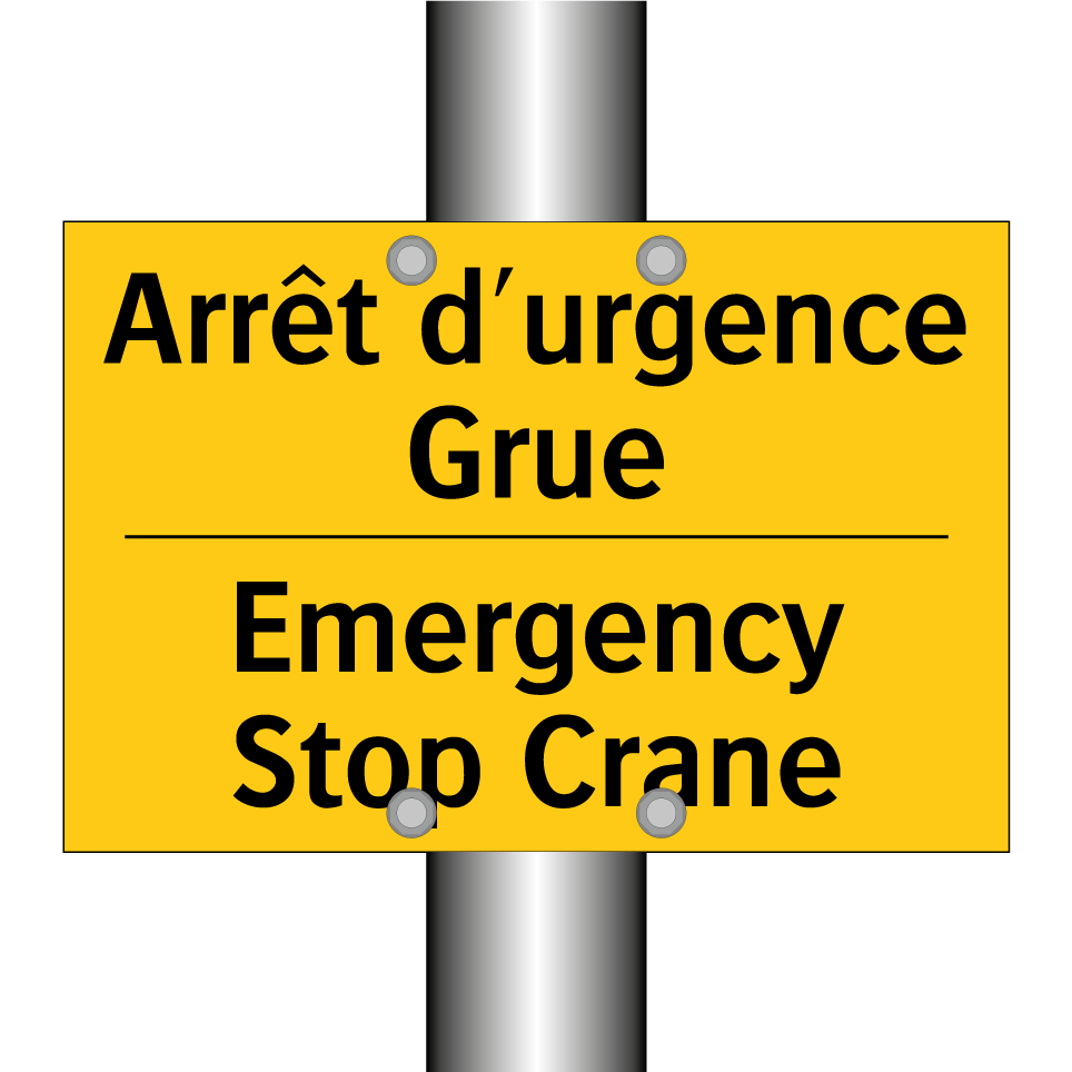 Arrêt d'urgence Grue - Emergency Stop Crane