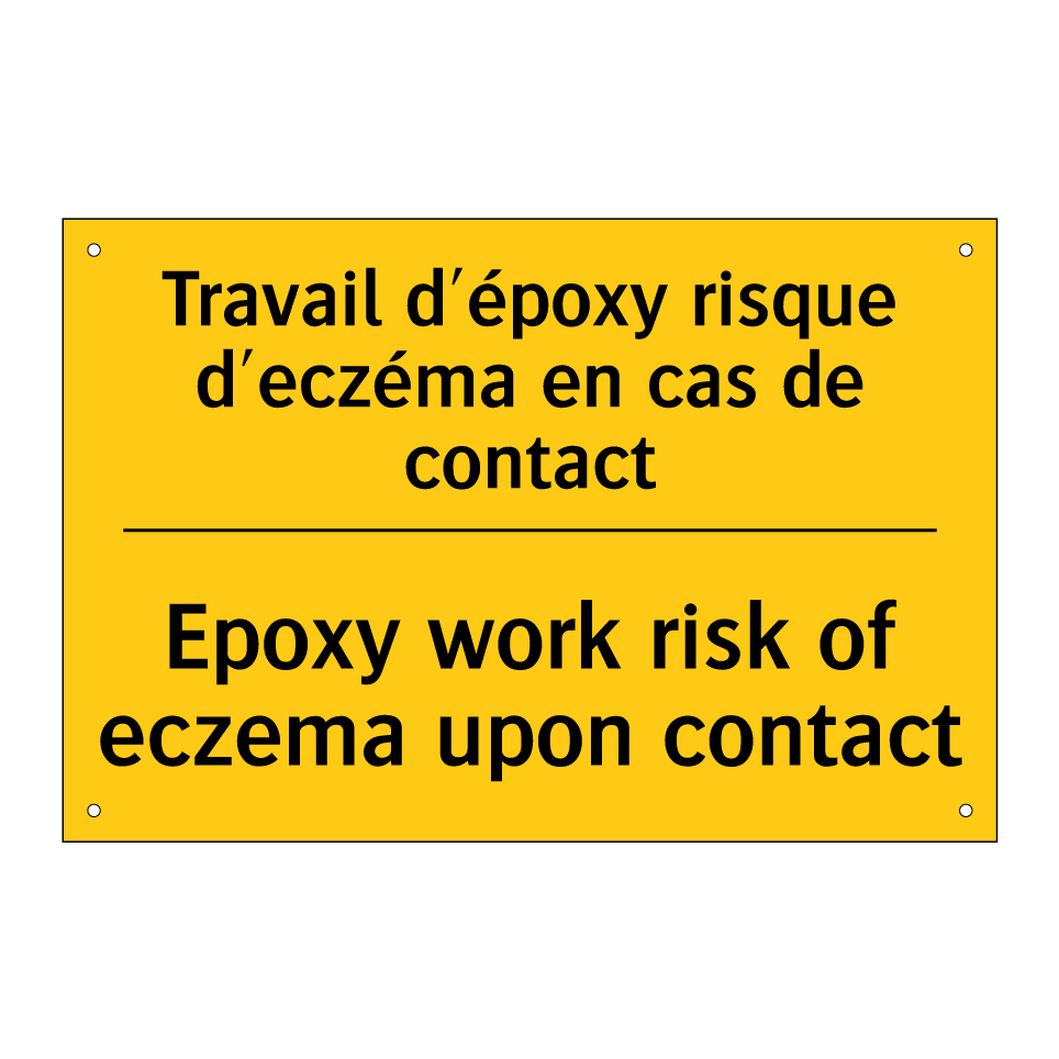 Travail d'époxy risque d'eczéma /.../ - Epoxy work risk of eczema upon /.../