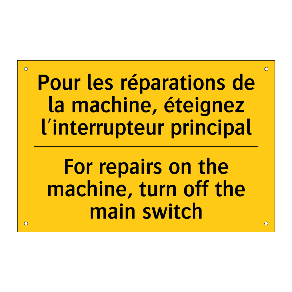 Pour les réparations de la machine, /.../ - For repairs on the machine, turn /.../