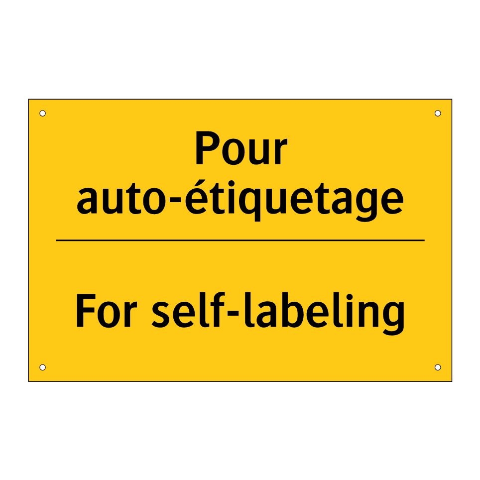 Pour auto-étiquetage - For self-labeling
