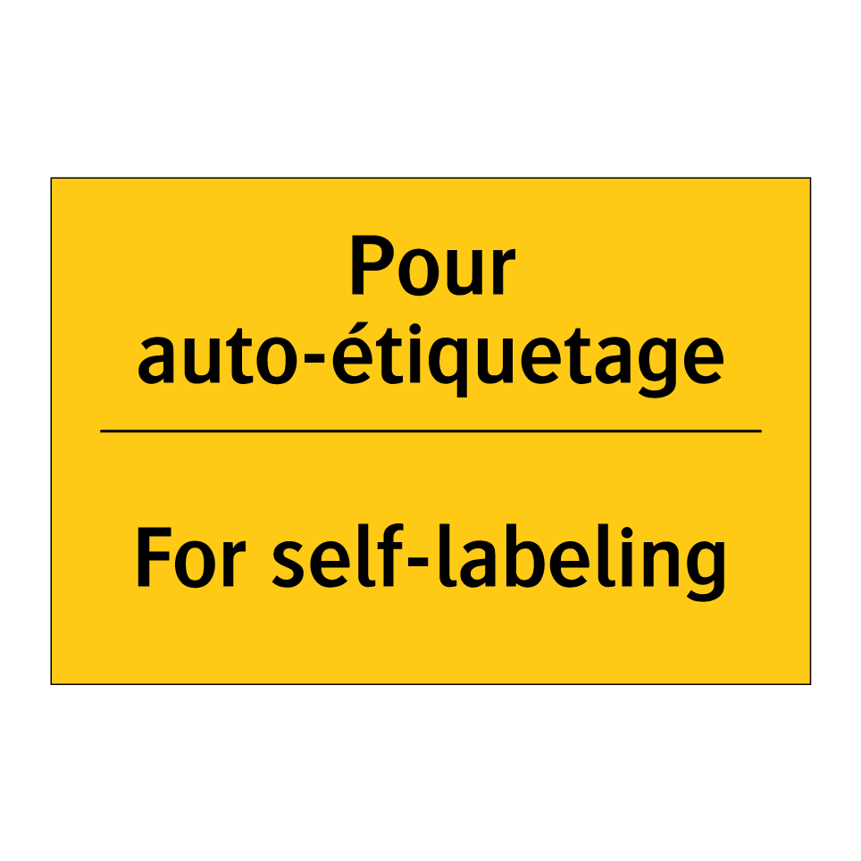Pour auto-étiquetage - For self-labeling