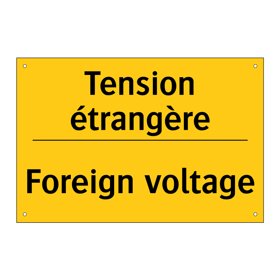 Tension étrangère - Foreign voltage