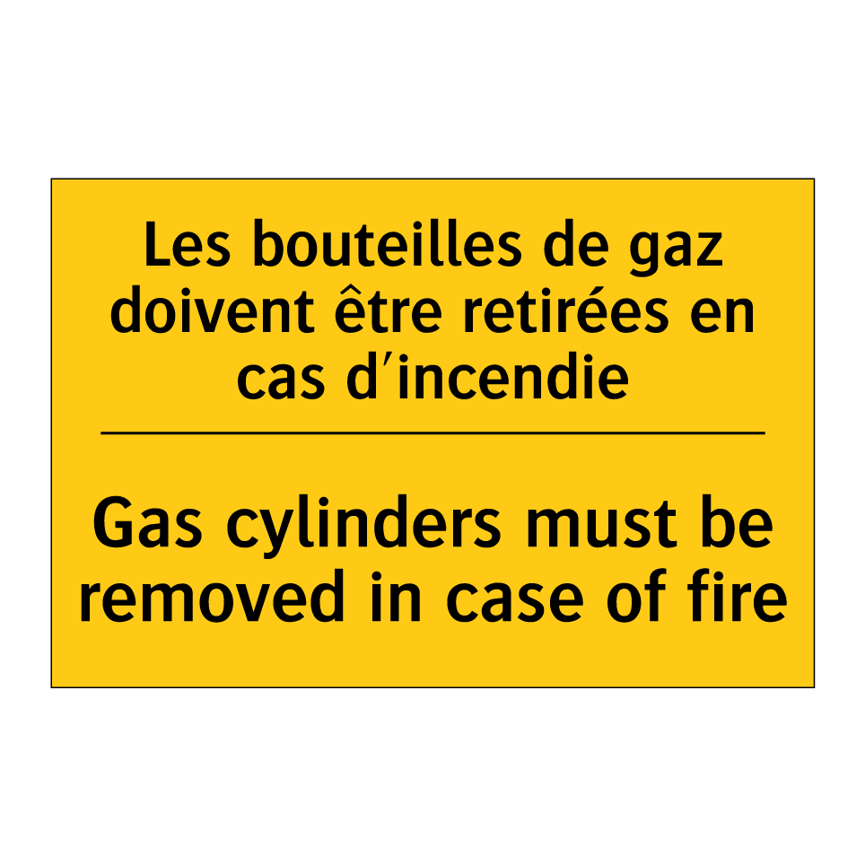Les bouteilles de gaz doivent /.../ - Gas cylinders must be removed /.../
