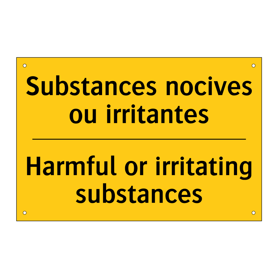 Substances nocives ou irritantes /.../ - Harmful or irritating substances /.../