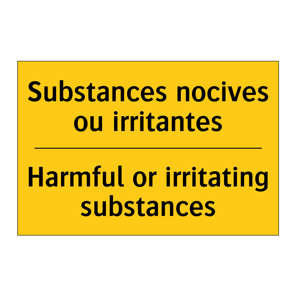 Substances nocives ou irritantes /.../ - Harmful or irritating substances /.../
