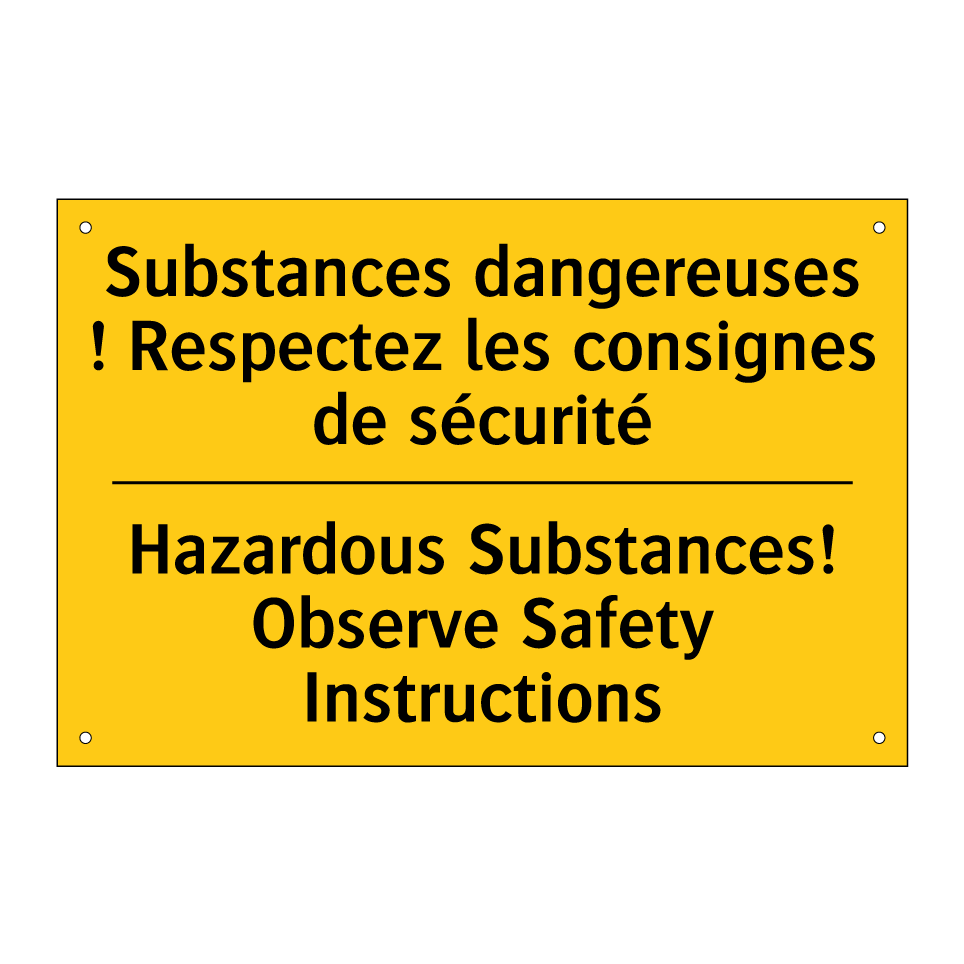 Substances dangereuses ! Respectez /.../ - Hazardous Substances! Observe /.../