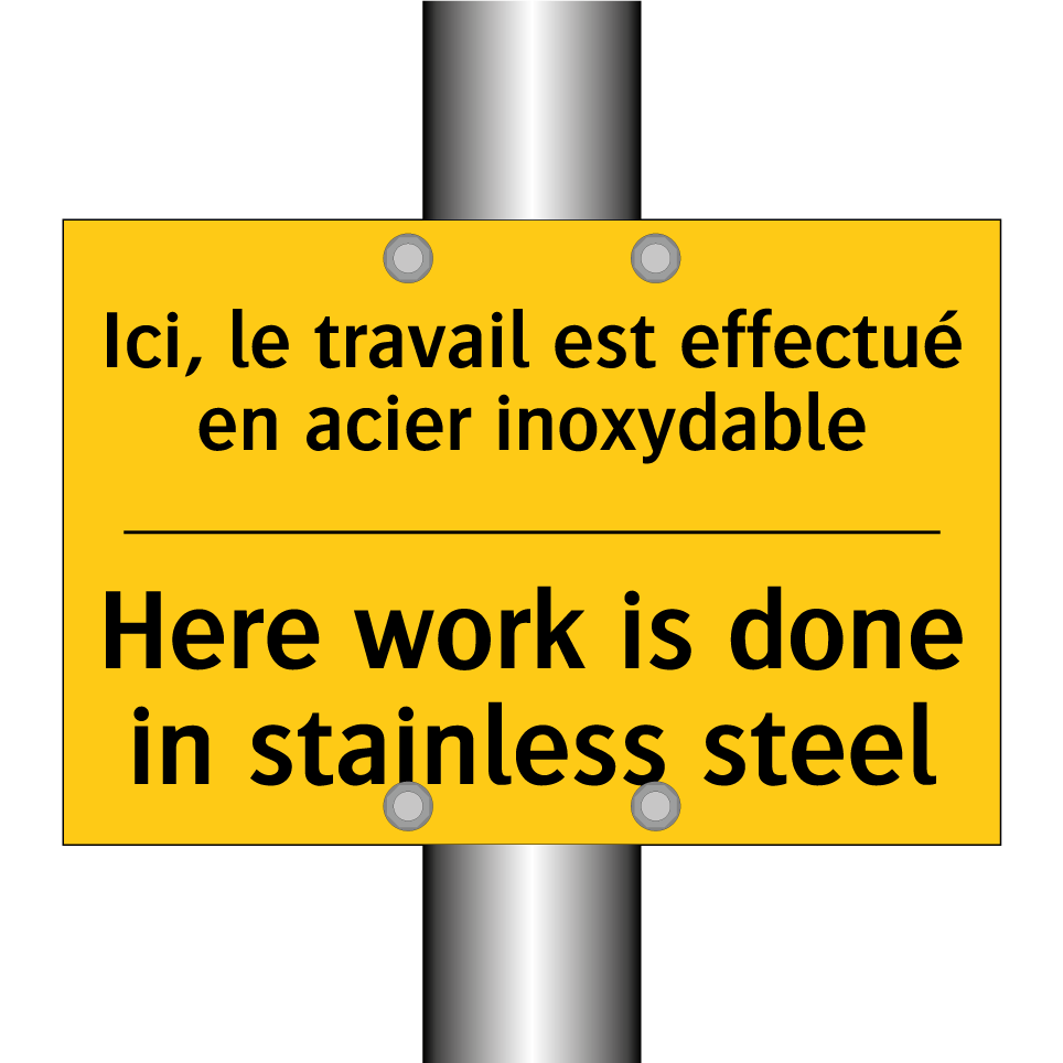 Ici, le travail est effectué en /.../ - Here work is done in stainless /.../