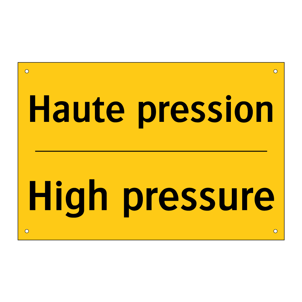 Haute pression - High pressure