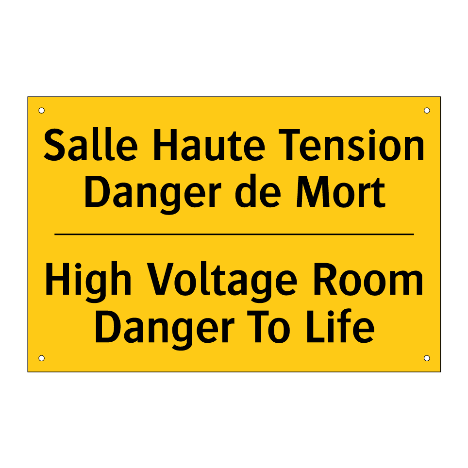 Salle Haute Tension Danger de /.../ - High Voltage Room Danger To Life /.../