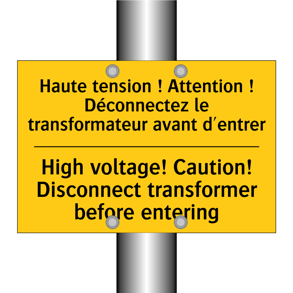 Haute tension ! Attention ! Déconnectez /.../ - High voltage! Caution! Disconnect /.../