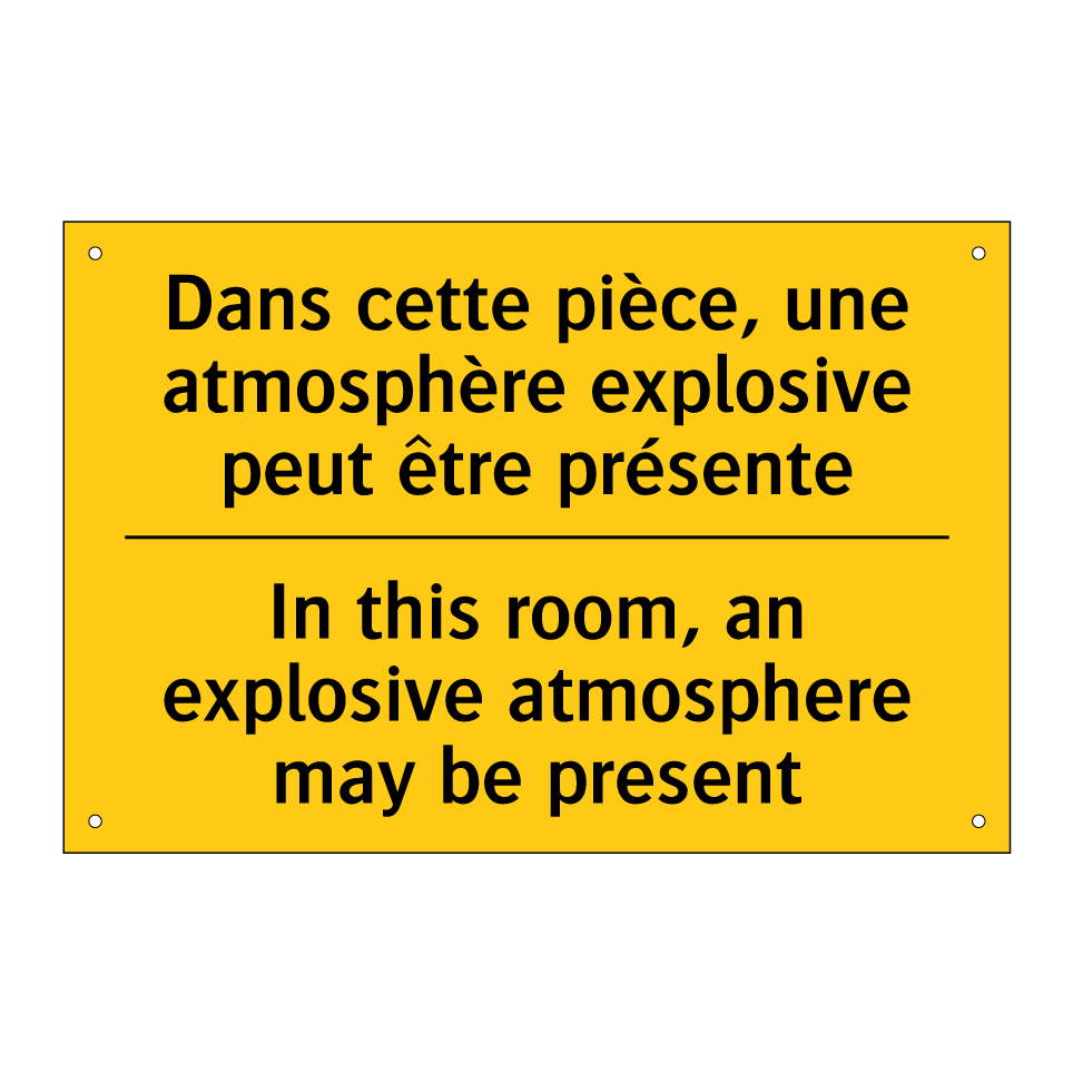 Dans cette pièce, une atmosphère /.../ - In this room, an explosive atmosphere /.../