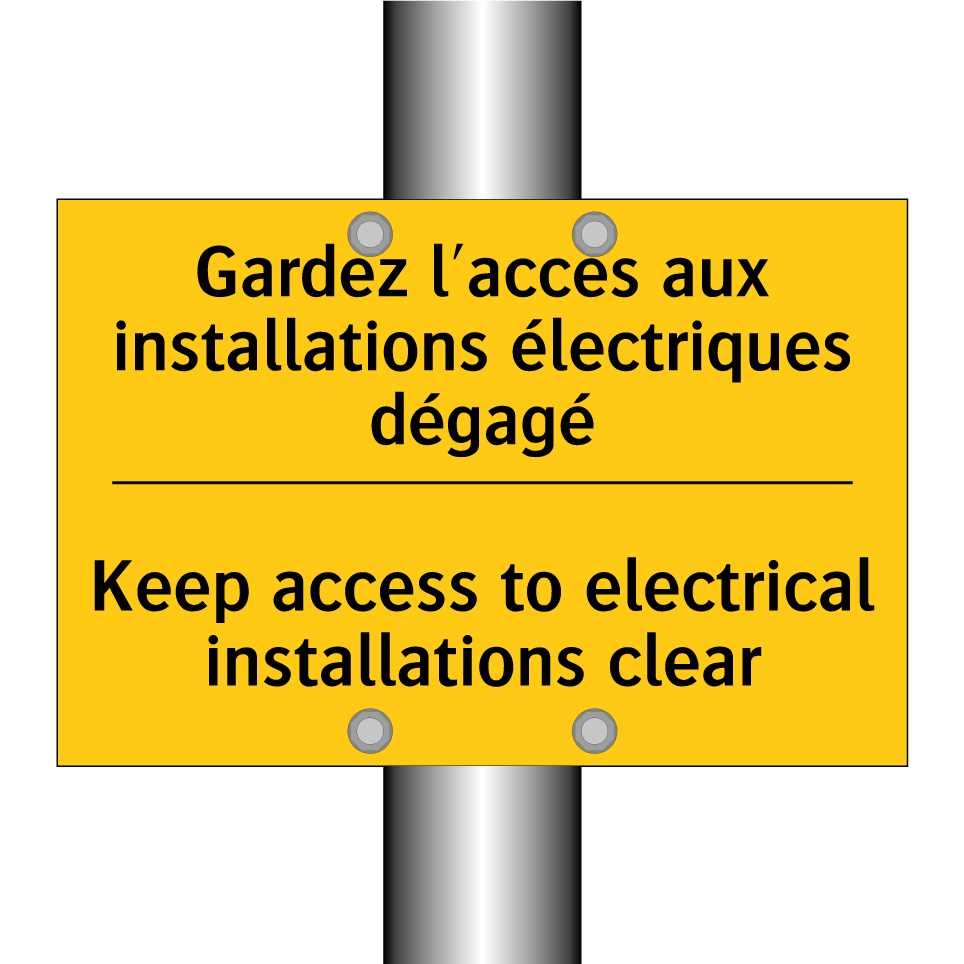 Gardez l'accès aux installations /.../ - Keep access to electrical installations /.../
