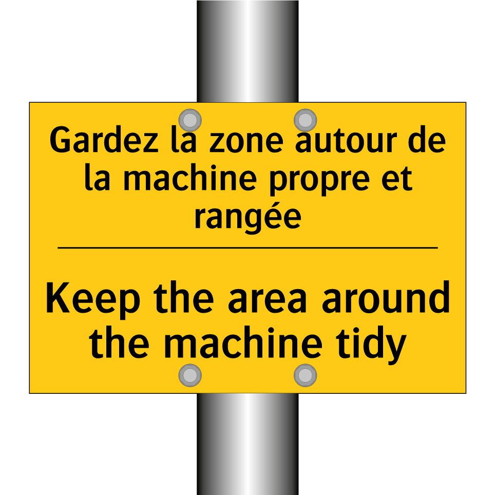 Gardez la zone autour de la machine /.../ - Keep the area around the machine /.../