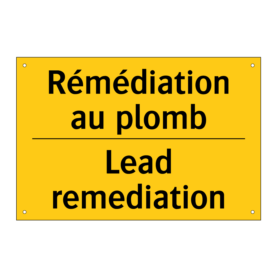 Rémédiation au plomb - Lead remediation