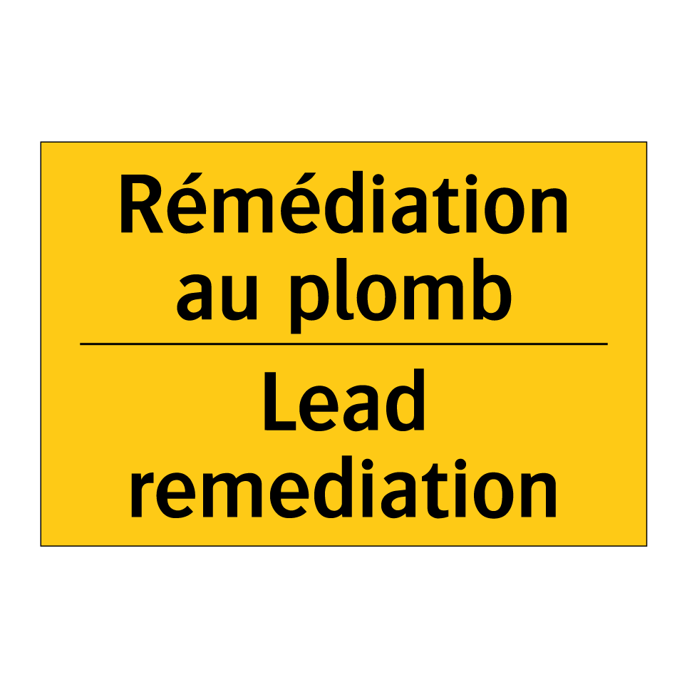 Rémédiation au plomb - Lead remediation