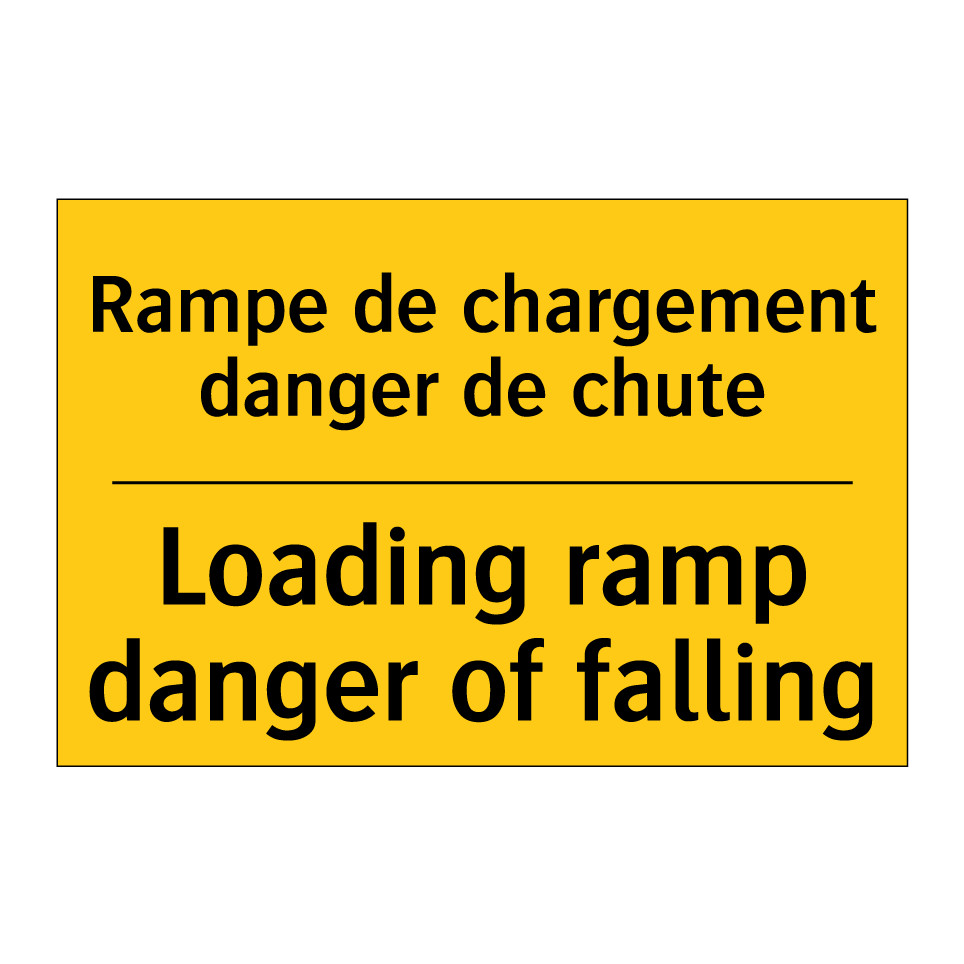 Rampe de chargement danger de /.../ - Loading ramp danger of falling