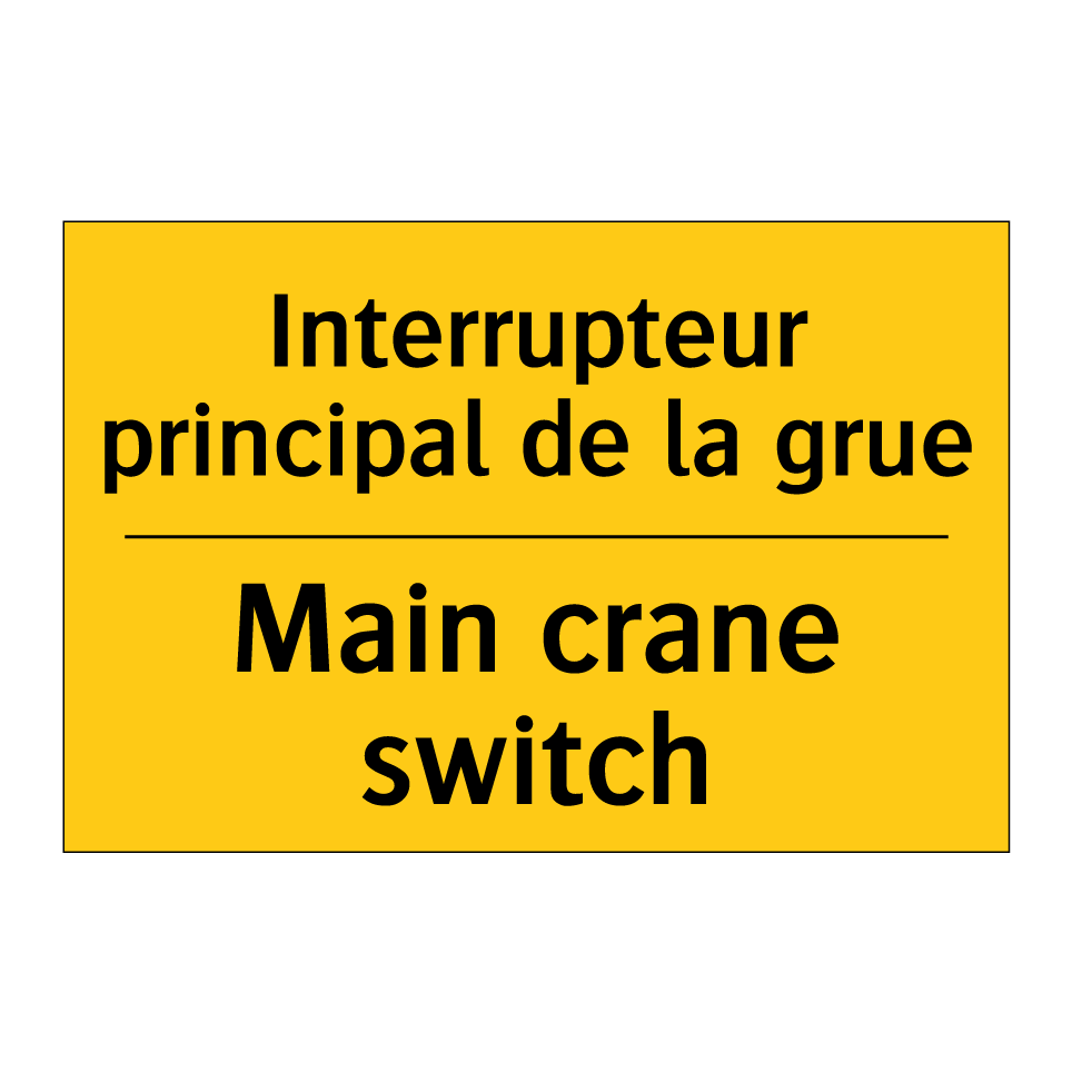 Interrupteur principal de la grue /.../ - Main crane switch