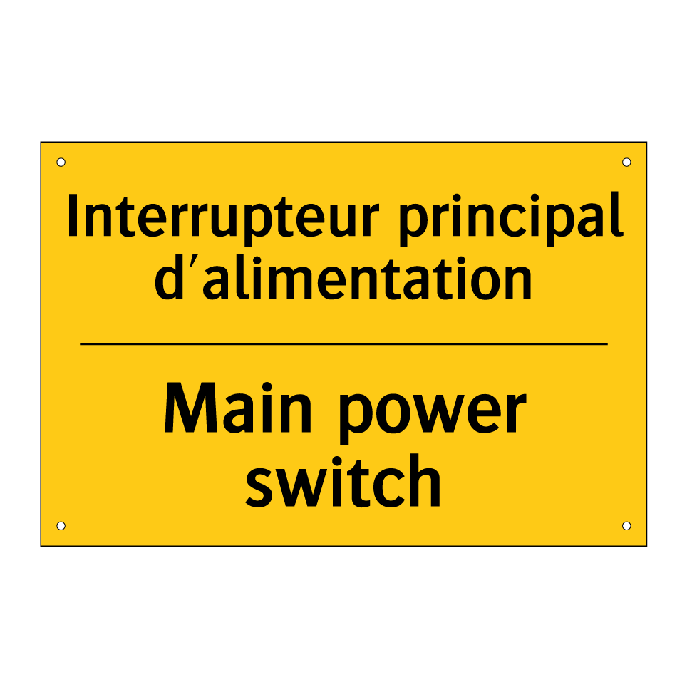 Interrupteur principal d'alimentation /.../ - Main power switch